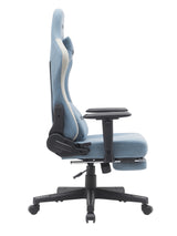 Gamax Gaming Chair model BS-7970 with Foot Rest - Light Blue