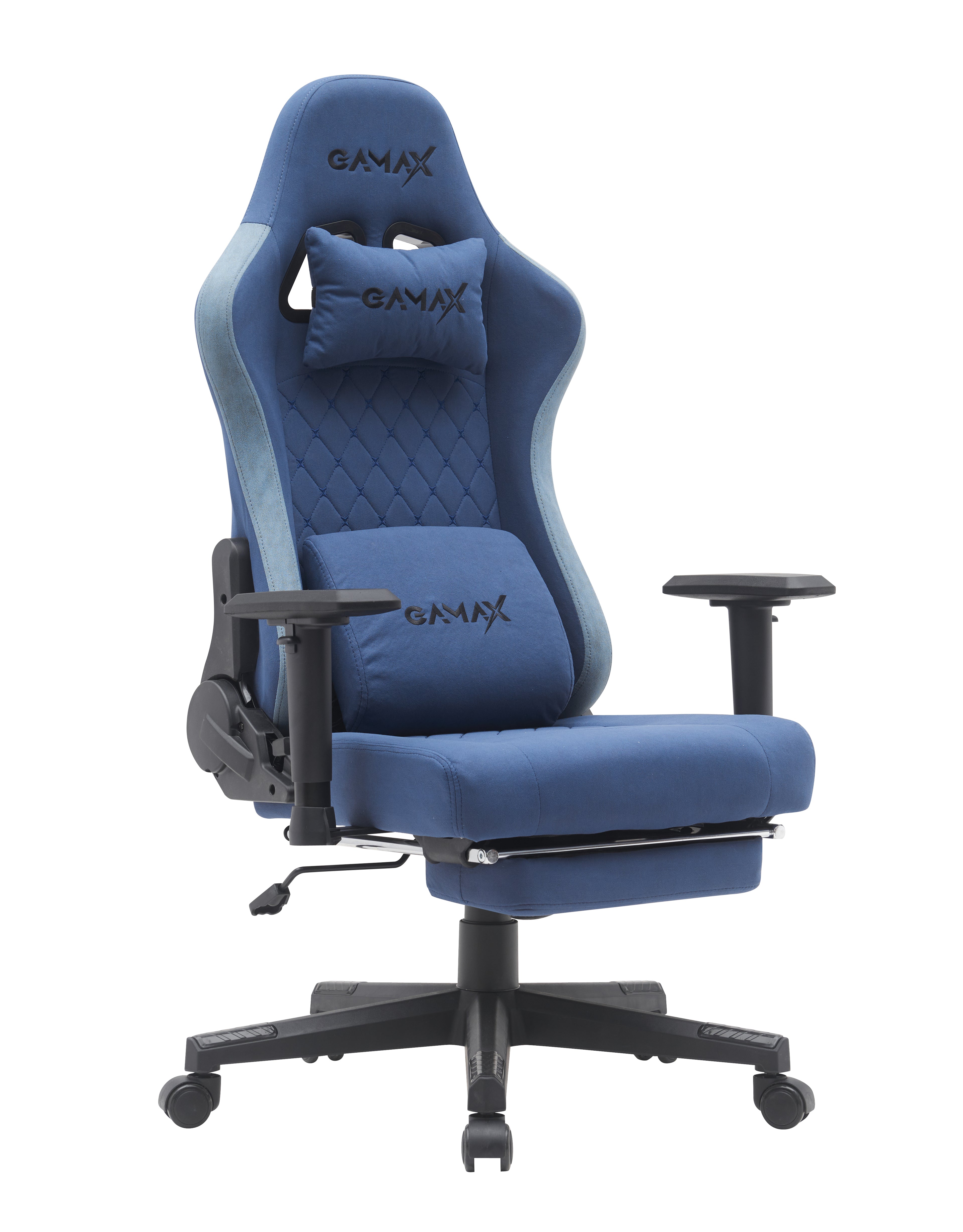 Gamax Gaming Chair model BS 7970 with Foot Rest Dark Blue Installa Level Up