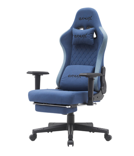 Gamax Gaming Chair model BS-7970 with Foot Rest - Dark Blue ( Installation not included )