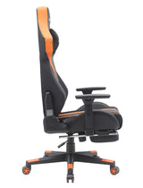 Gamax Gaming Chair model BS-7012 with Foot Rest - Black & Orange