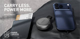 Energea ALUMAG TRIO 2, 3IN1 FOLDABLE QI2.2 ALUMINIUM WIRELESS CHARGER 25W - GUNMETAL