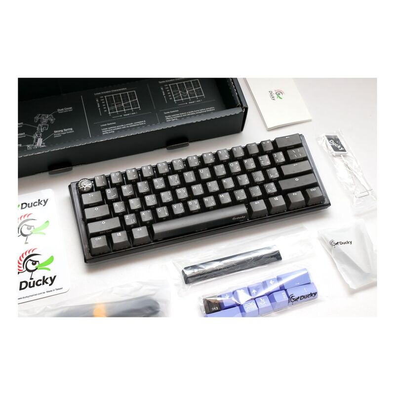 DUCKY ONE 3 MINI HOT SWAP Blue SwitchCherry RGB Wired Mechanical Gaming Keyboard Arabic - Aura Black