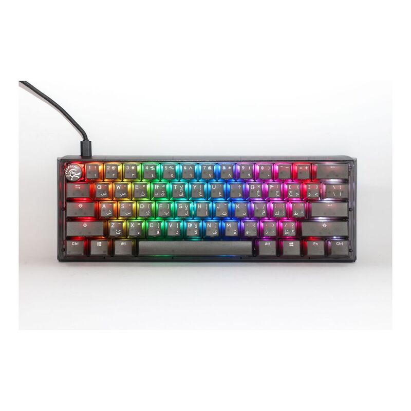 DUCKY ONE 3 MINI HOT SWAP Blue SwitchCherry RGB Wired Mechanical Gaming Keyboard Arabic - Aura Black