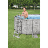 BESTWAY 5.49M X 2.74M X 1.22M OVAL POOL SET (Contents:One Pool, Filter Pump(220-240V), Ladder, Cover, ChemConnect Dispenser, Compatible with Cartridge 58012(III)220-240V)  56716 (Installation Not Included)
