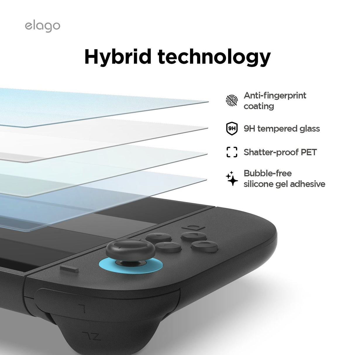 Elago Nintendo Switch 2 Tempered Glass Screen Protector - Clear