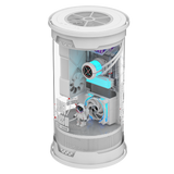 Alseye FIRST CLASS-01 FC01Micro ATX / ITX Air Flow Cylinder Acrylic PC Case - White