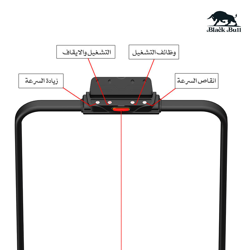 Black Bull Folding Treadmill with Bluetooth & App | 2HP Peak Motor, 1–10 km/h, 120kg Capacity