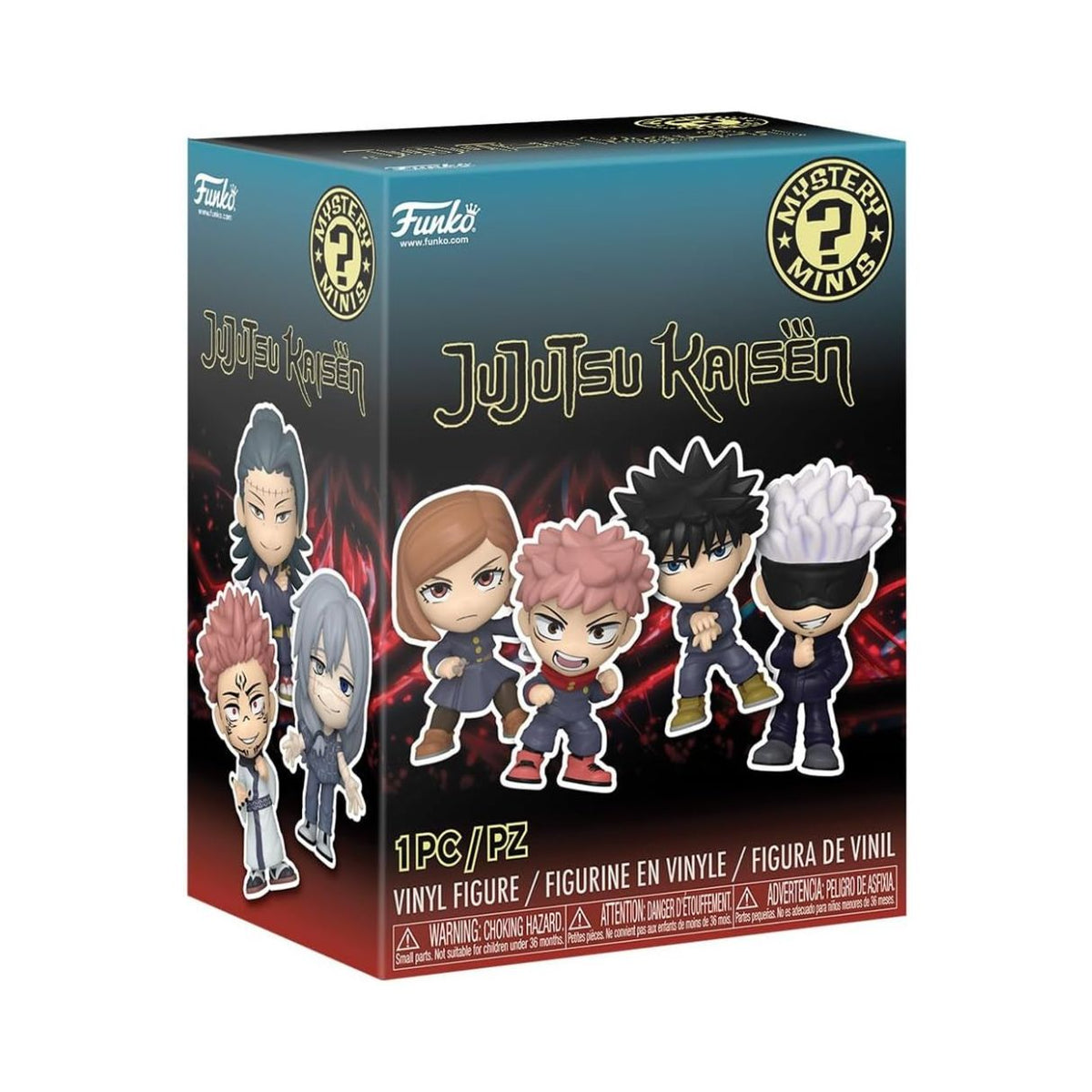 مجسمات "ميستري ميني" (Mystery Mini) الصغيرة - سلسلة الرسوم المتحركة: جوجوتسو كايسن (Jujutsu Kaisen) - صندوق عرض يحتوي على 12 قطعة (يتم اختيار القطعة عشوائياً)