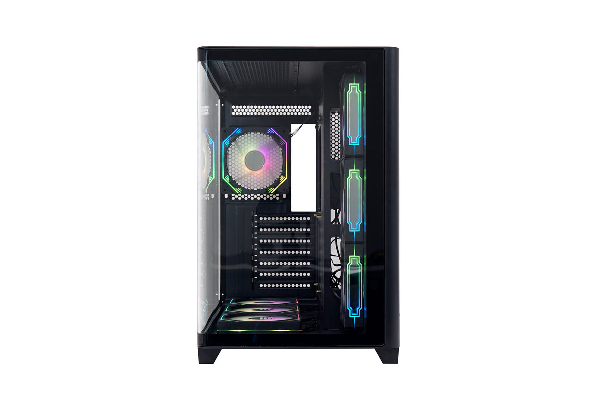 G-Pro Elite ATX Gaming Computer Case with 7 Fans - Black