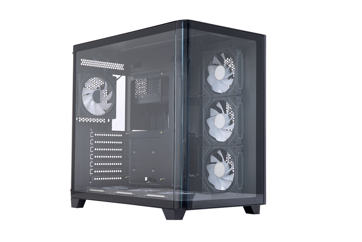 G-Pro Elite ATX Gaming Computer Case with 7 Fans - Black