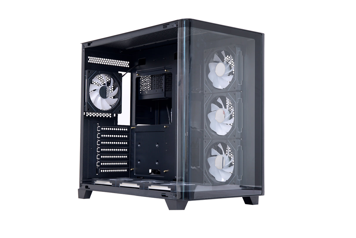 G-Pro Elite ATX Gaming Computer Case with 7 Fans - Black