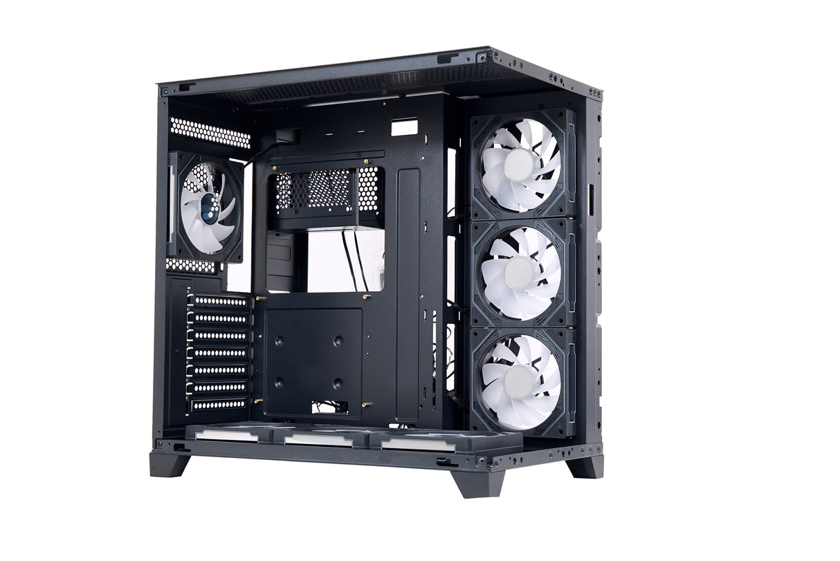 G-Pro Elite ATX Gaming Computer Case with 7 Fans - Black