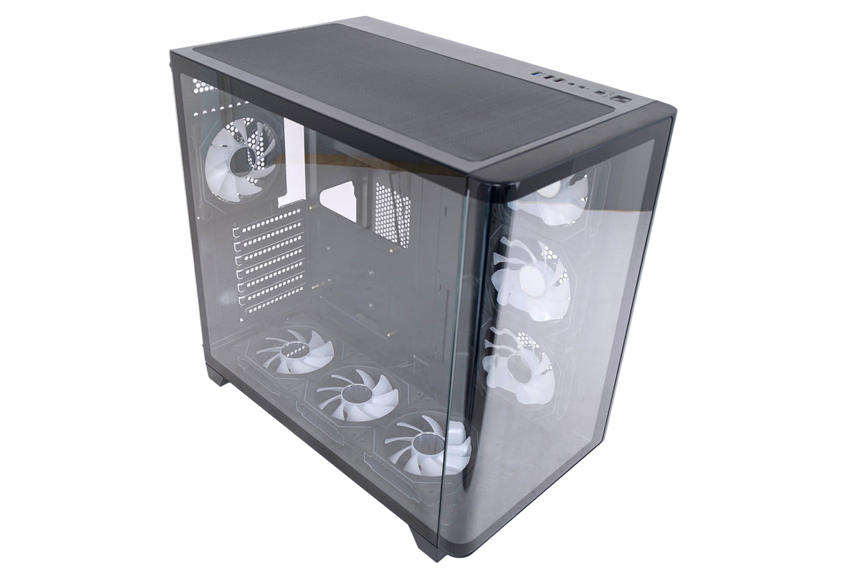 G-Pro Elite ATX Gaming Computer Case with 7 Fans - Black