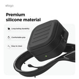 غطاء إيلاقو أرمور مع حلقة تعليق لسماعات جالكسي بودز ٤ / ٤ برو - أسود
