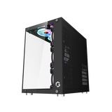 GameOn Emperor Midnight || Series 7FAN Mid Tower Gaming Case - Black