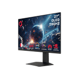 جيم اون شاشة العاب موديل GO27QDOLD280 سلسلة Signature X شاشة 27 بوصة OLED QHD، معدل تحديث 280 هرتز، استجابة 0.03 مللي ثانية، HDMI 2.1، شاشة ألعاب (دعم PS5) - أسود