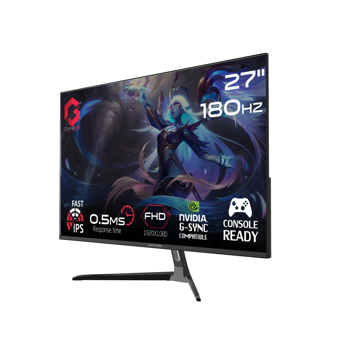 GAMEON GOPS27180IPS 27" FHD ,HDMI 2.1, 180Hz, 0.5ms, Fast IPS Flat Gaming Monitor (Support PS5)