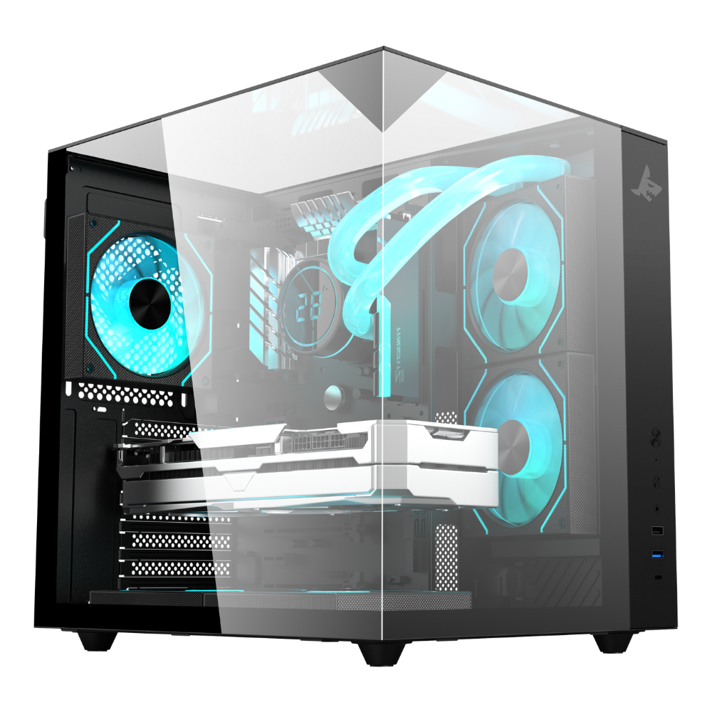 Gaming PC Bundle: Intel Core i5-14400F, RTX 3060 (12GB GDDR6), 16GB RAM DDR5 With SADES SP-Dolphin SA-F02F27, 27" FHD, 200Hz,0.5ms Black Gaming Monitor