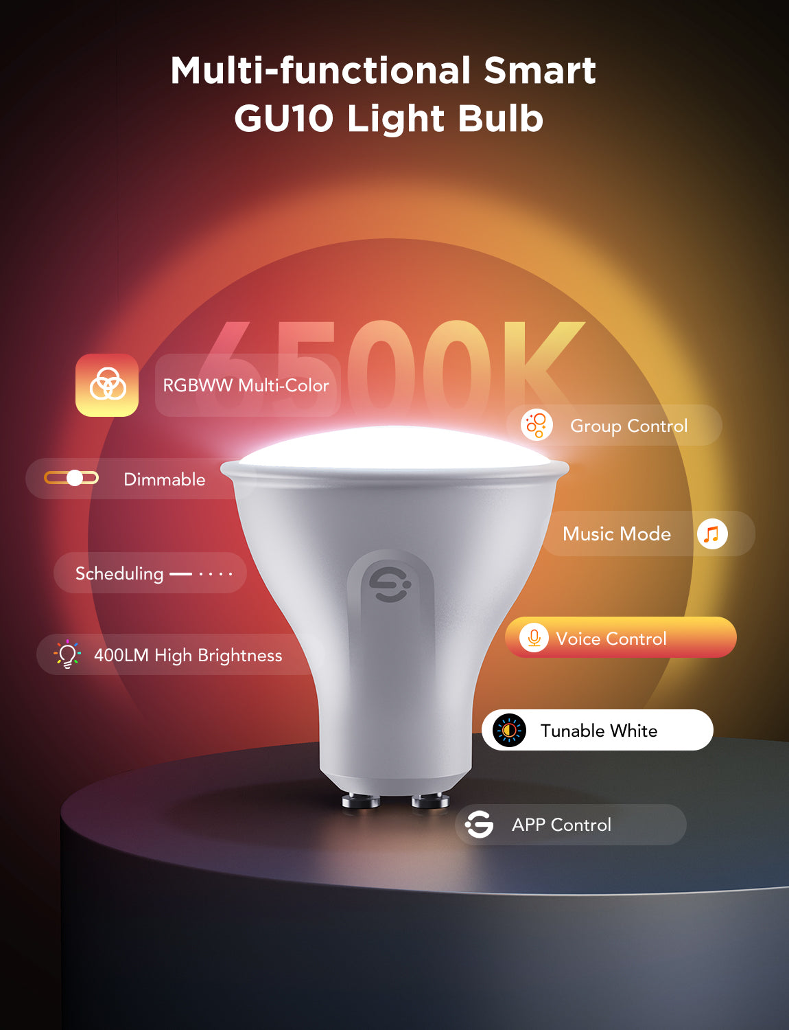 Govee RGBWW LED Bulb (2 Pack) GU10 - B600D3C1