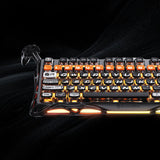 لوحة مفاتيح الألعاب الميكانيكية GravaStar Mercury K1 Pro – لاسلكية بنسبة 75% – إصدار CyberFlare – أسود