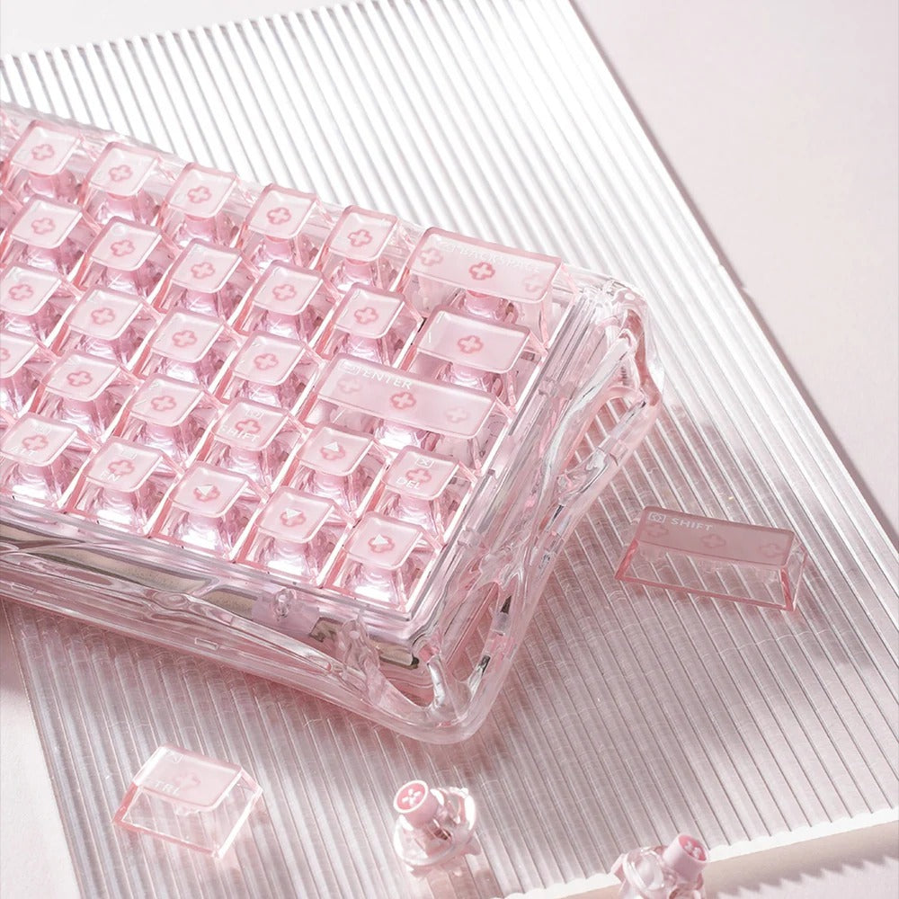 GravaStar Mercury V60 60% Hall Effect Magnetic Switch Gaming Keyboard - Crystal Rose