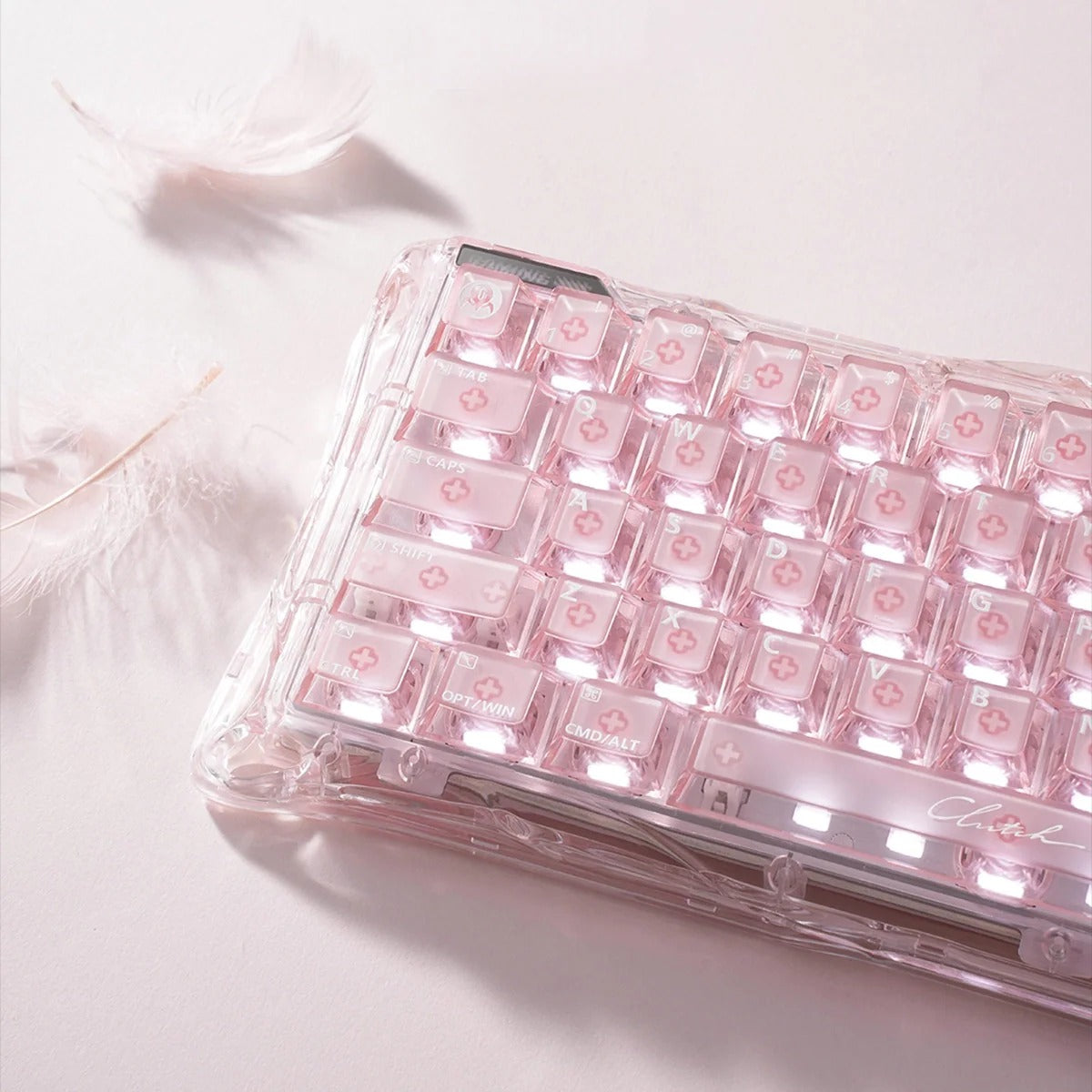 GravaStar Mercury V60 60% Hall Effect Magnetic Switch Gaming Keyboard - Crystal Rose