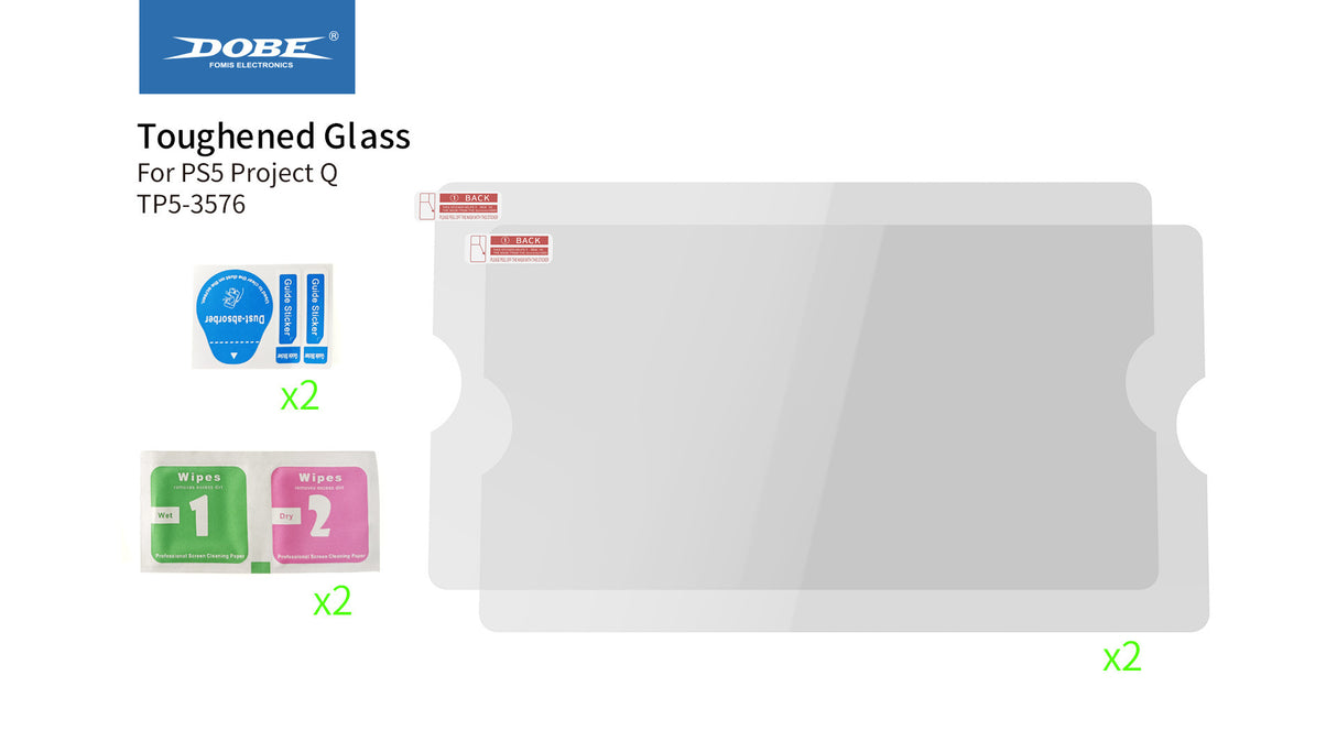 Dobe TP5-3576 Anti-Scratch HD Transparent Glass Film For PS5 Portal Screen