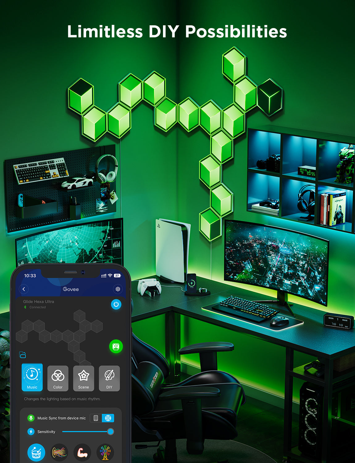 حزمة توسعة Govee Glide Hexagon Ultra – الموديل: H106A007