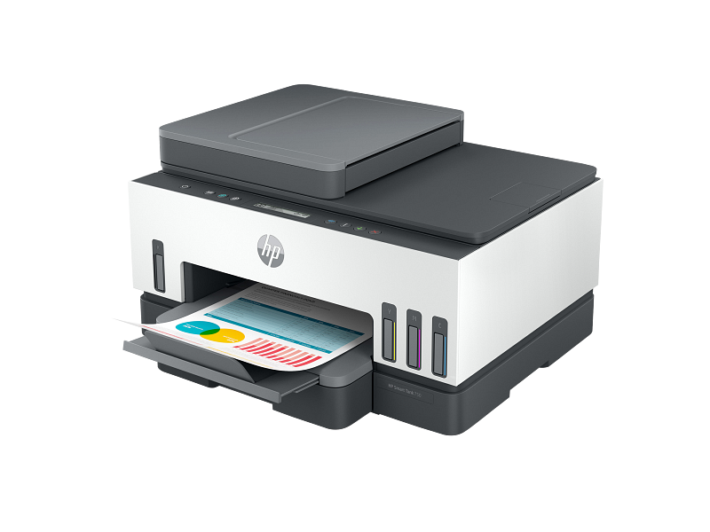 HP Smart Tank 750 AIO - 15ppm / 4800dpi / A4 / USB / LAN / Wi-Fi / Bluetooth / Color Inkjet - Printer / 6UU47A