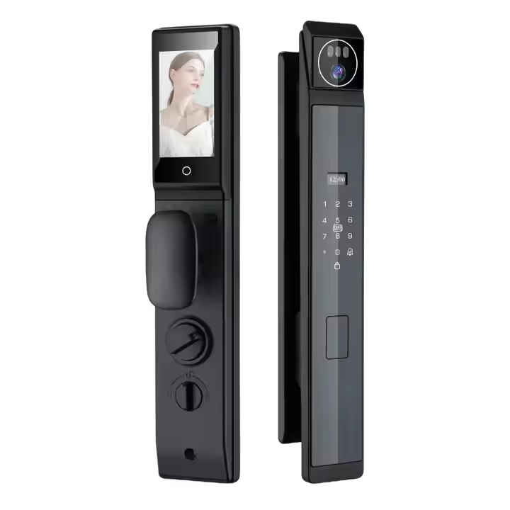 3D Face Lock with Camera Model Y1940max for Door thickness: 40-120mm, unlock by 3D Face / Usmart Go APP / Code / Fingerprint / Card / Key - Grey