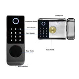 Waterproof Rim Lock Model Y1812-4 for Door thickness: 30-90mm,Unlock by TTlock APP / Password / Fingerprint / card / key