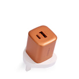 Energea Ampcharge 1-Port USB-C & 1-Port USB-A GaN 35W Wall Charger - Orange