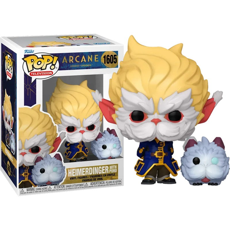 مجسم Funko Pop! TV من مسلسل Arcane الموسم الأول شخصية Heimerdinger مع Poro