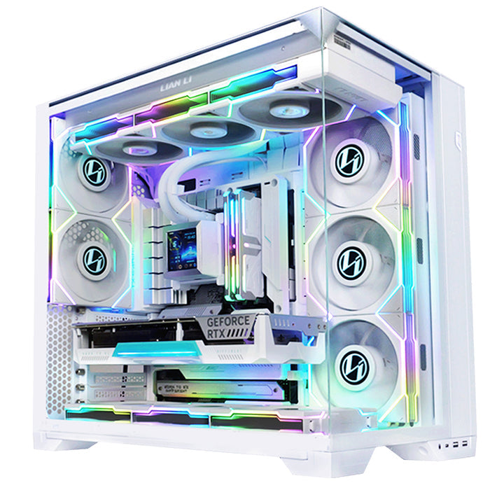 Lian Li O11 Vision Compact Tempered Glass ATX mid Tower Gaming PC case - White