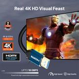 Mowsil HDMI 2.0 Cable | 4K@60Hz Ultra HD, 18Gbps High Speed, HDR, 3D, Gold-Plated | TV PC PS5 Monitor - 15 Meters