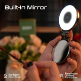 Promate 360° Rotatable Ultra-Slim MagSafe Compatible Rechargeable LED Ring Light - Black