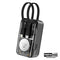 Promate 10000mAh Transparent Smartphone and Apple Watch Charging Power Bank with USB-C & Lightning Cable - Black