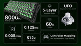 GravaStar Mercury V60 60% Hall Effect Magnetic Switch Gaming Keyboard - Onyx Crystal