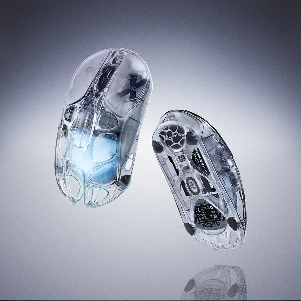 GravaStar Mercury X Air Wireless Gaming Mouse With 8K Dongle - Onyx Crystal