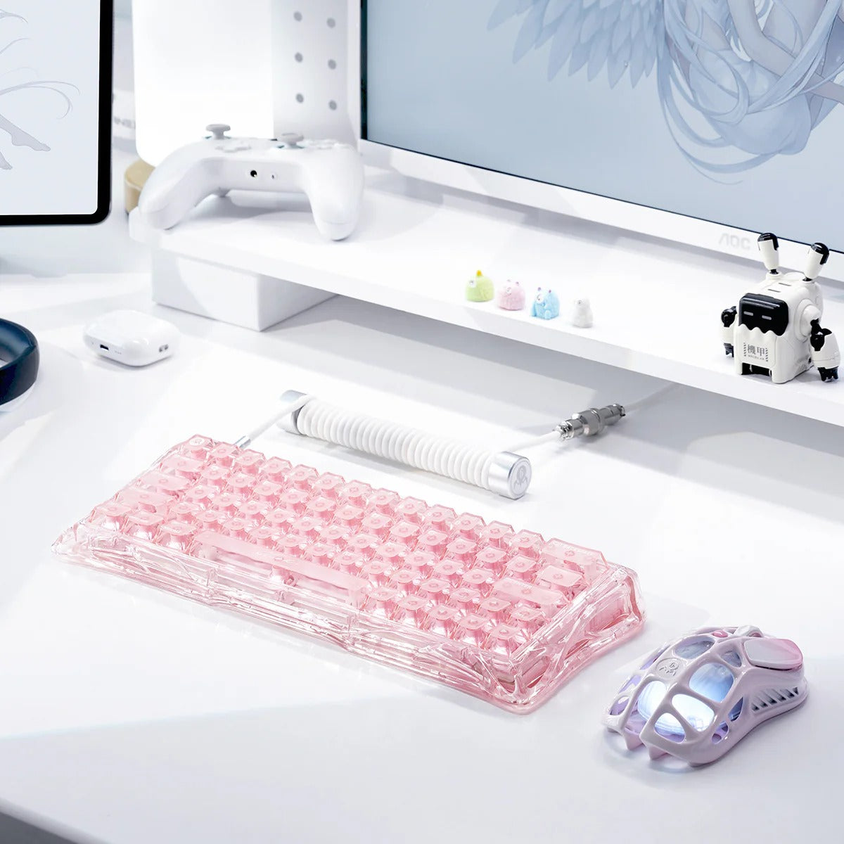 GravaStar Mercury V60 60% Hall Effect Magnetic Switch Gaming Keyboard - Crystal Rose