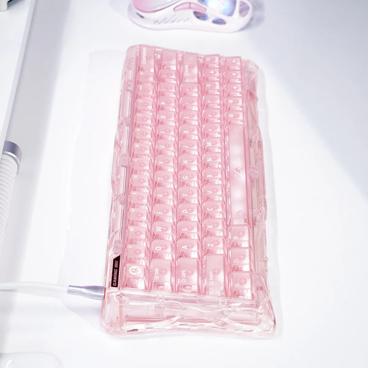 GravaStar Mercury V60 60% Hall Effect Magnetic Switch Gaming Keyboard - Crystal Rose