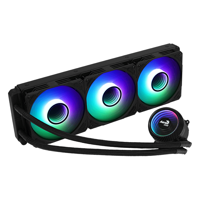 مبرد سائل للمعالج Aerocool Mirage L360 بحجم 360 ملم ARGB – أسود