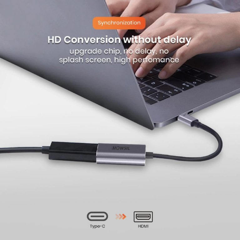 محول موسيل من USB-C إلى HDMI - يدعم دقة 4K بمعدل 60 هرتز، مصنوع من سبائك الألومنيوم، محول عالي السرعة لأجهزة ماك بوك واللابتوب و iPad