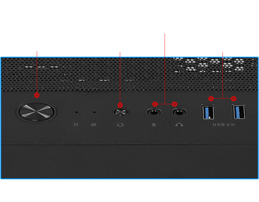 Aerocool AirHawk Duo ARGB Mid Tower Case, Black