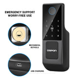 Advanced Biometric Door Lock with Tuya App Control, Card Acce& Multi-Access Options