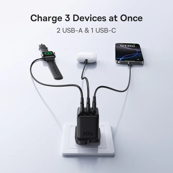 Baseus EnerFill FN11 Fast Charger 2U+C 30W - Cosmic Black
