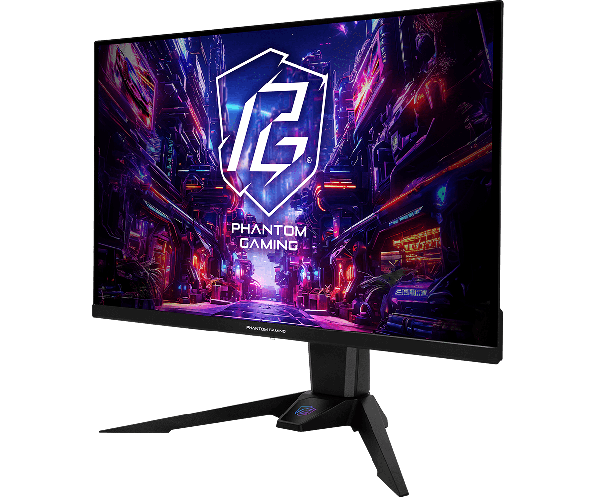 Asrock PGO32UFS 32" Dual Display Mode (4K/UHD 240Hz & FHD 480Hz), 0.03ms Response Time, HDMI 2.1, AMD FreeSync Premium Pro Flat Gaming Monitor - Black