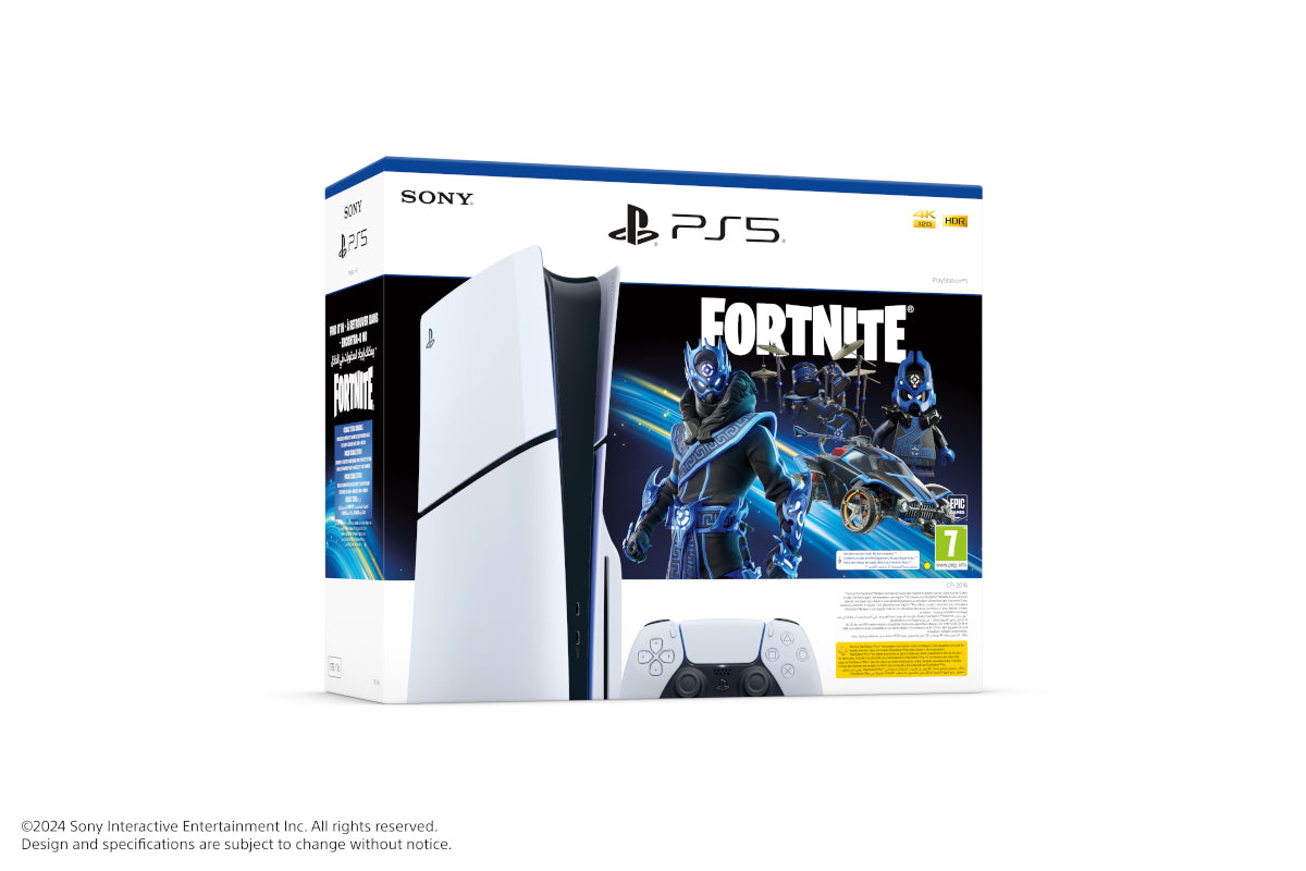 Bundle:PS5 Slim Console Disk Fortnite Cobalt + Dobe TP5-3557 Multifunctional Cooling Stand For PS5/PS5 Slim