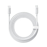 Baseus Foamed Silicone Fast Charging Data Cable USB-C to USB-C 100W 1m - Moon White