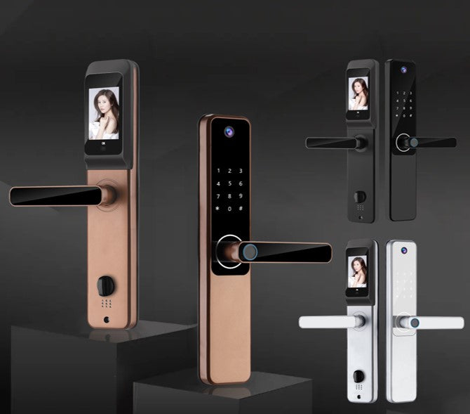 Fingerprint Smart Lock Model Y1802pro with Camera for Door thickness: 40-120mm unlock by Tuya Wifi APP / Password / Fingerprint / card / key